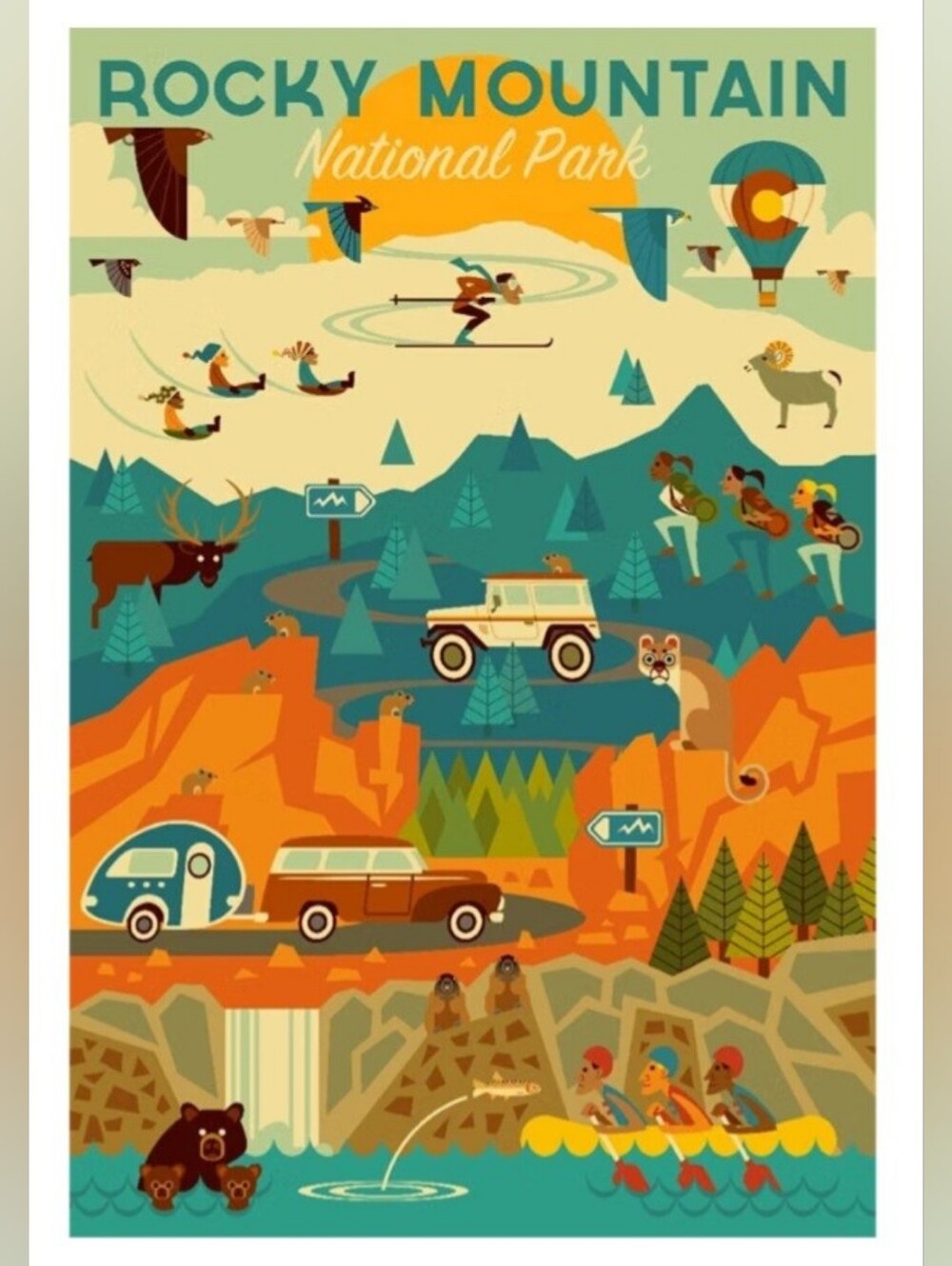 Lantern Press 1000 Piece Puzzle             Rocky Mountain National Park